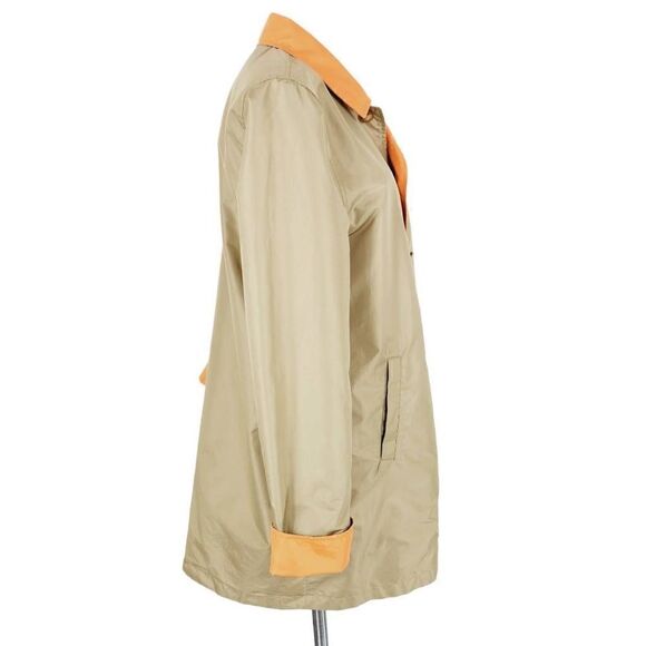 Orvis reversible button front jacket orange tan Size medium - Picture 4 of 12